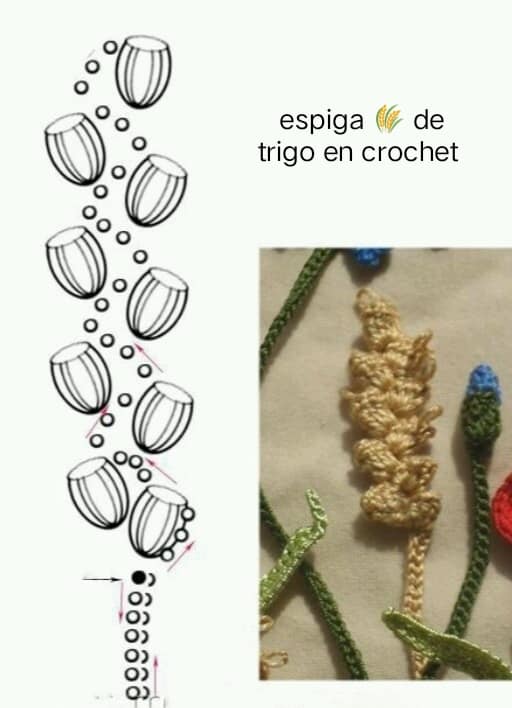 how to crochet wheat 9