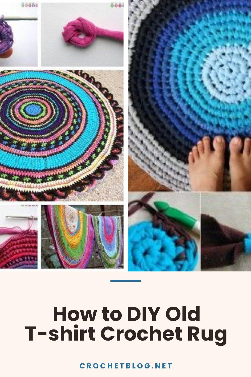 How to DIY Old T-shirt Crochet Rug