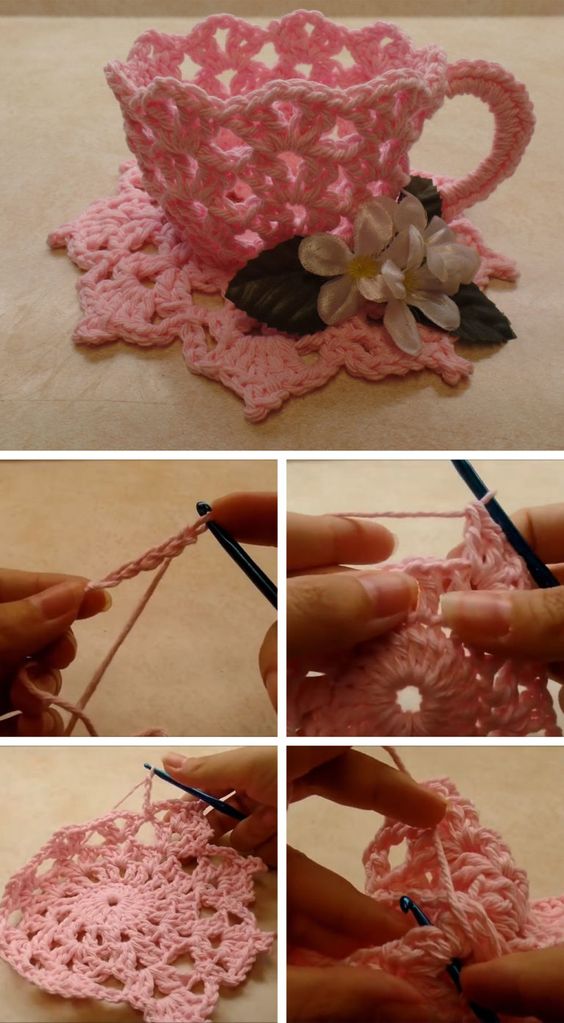 how to make a crochet teacup 2