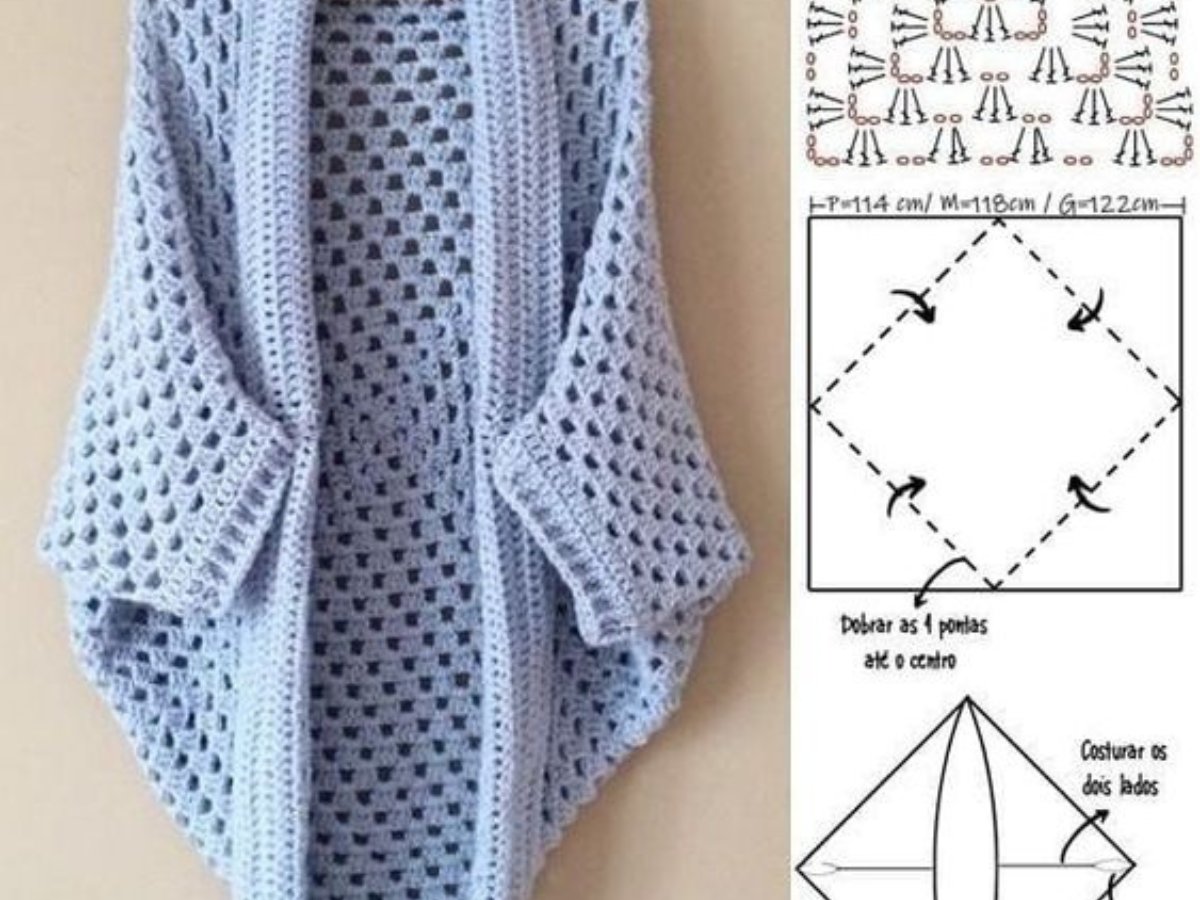 how to make a crocheted cardigan 6