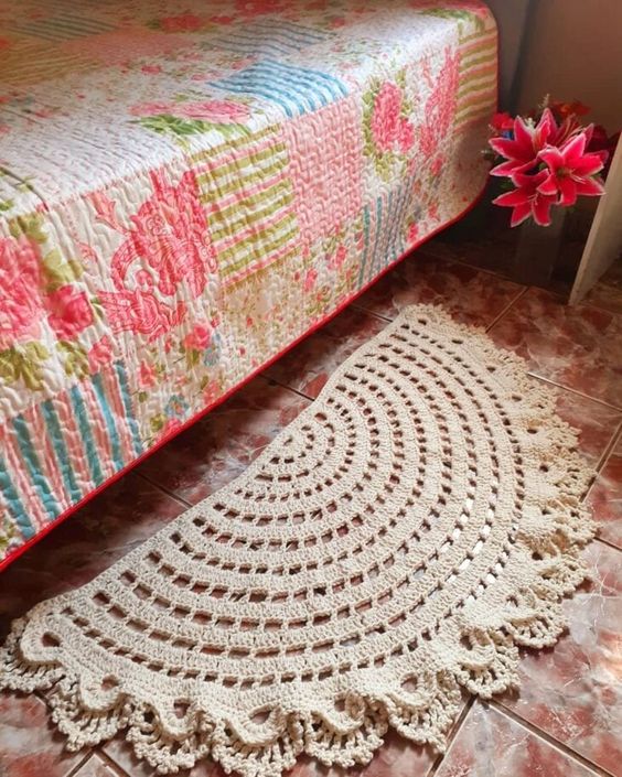 how to make a half moon rug 5