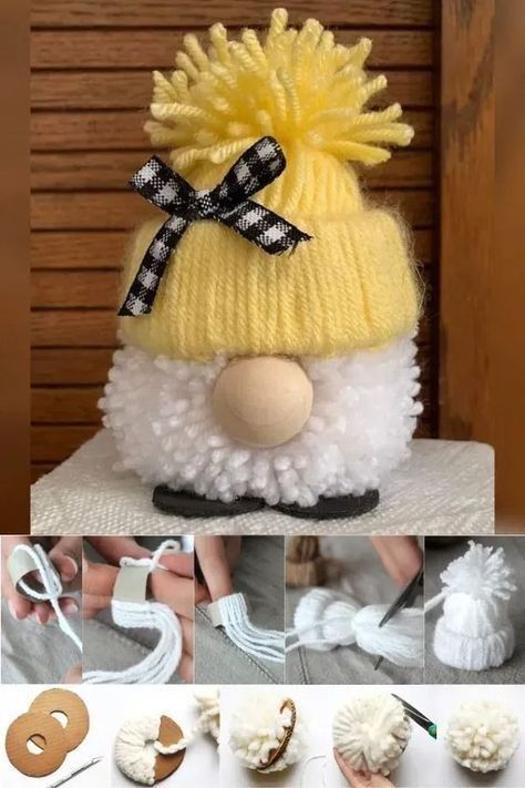 how to make a pompom gnome