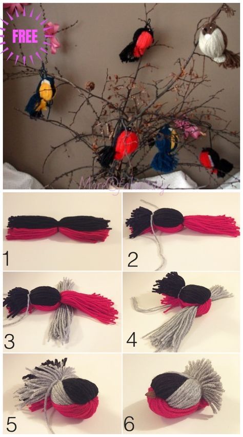how to make a yarn bird 1