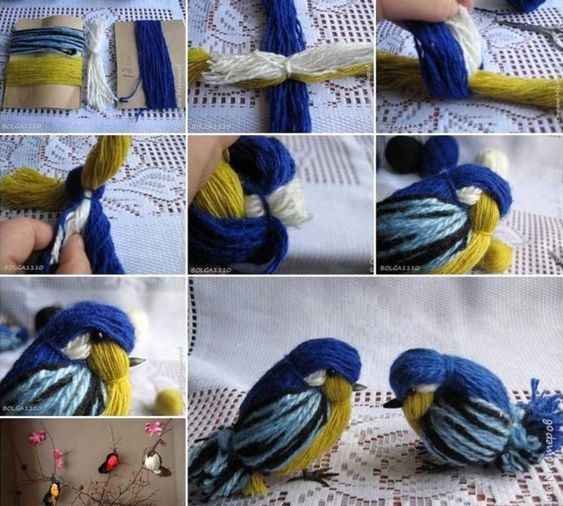 how to make a yarn bird 2