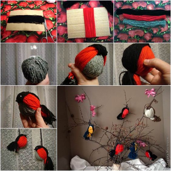how to make a yarn bird 3