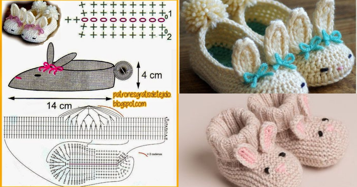 how to make crochet bunny baby shoes