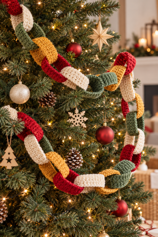 how to make crochet chains for christmas 1 scaled