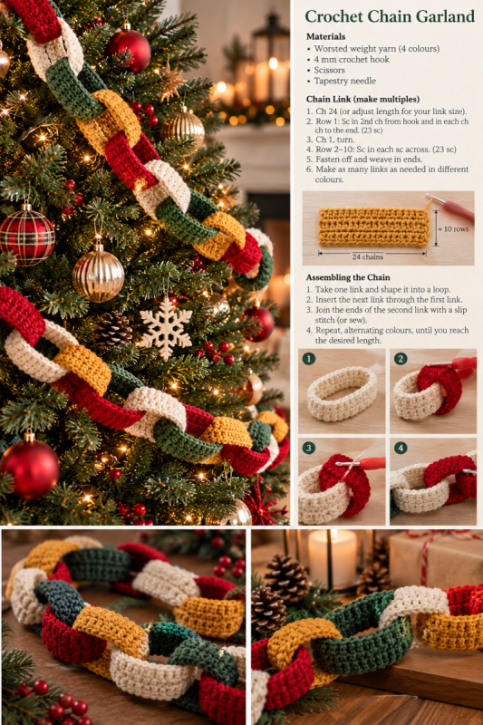 how to make crochet chains for christmas 2 scaled