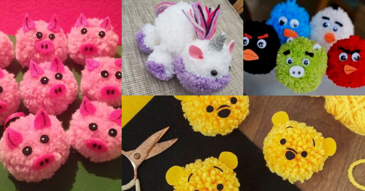 how to make pom pom cute animals