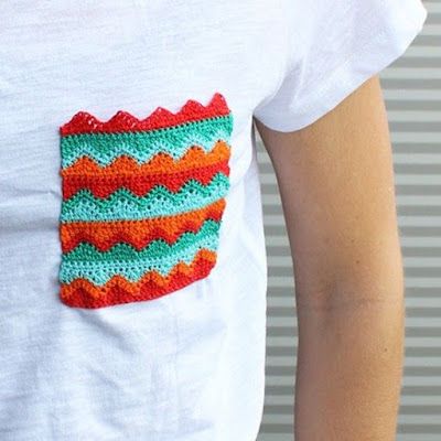 how to upcycle clothes with crochet 1