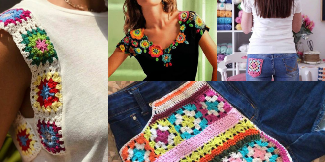 how to upcycle clothes with crochet