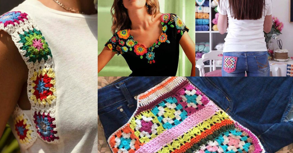 how to upcycle clothes with crochet