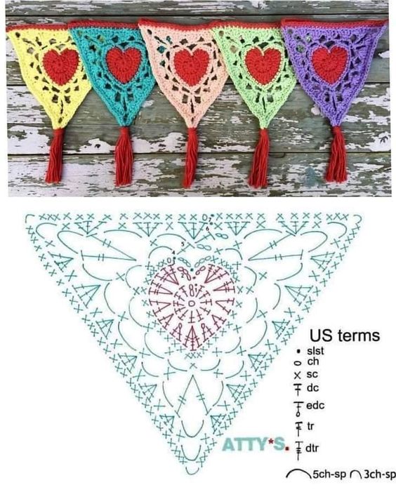 ideas for using crochet triangles 3