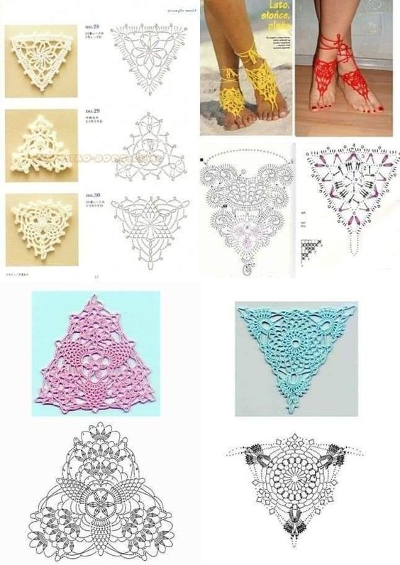 ideas for using crochet triangles 5