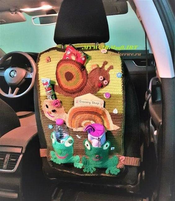 kids crochet car organizers ideas 4