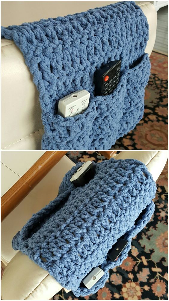 knit crochet remote caddy 1