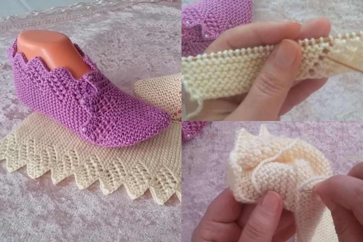 knitted ankle boots with buttons 9