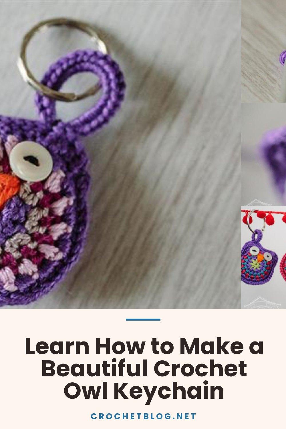 Learn How to Make a Beautiful Crochet Owl Keychain