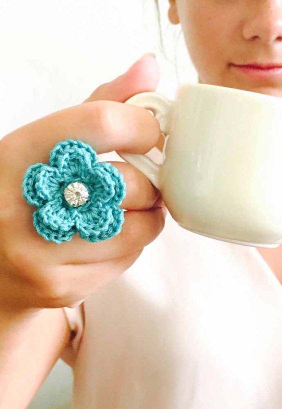 learn how to make beautiful crochet rings 1