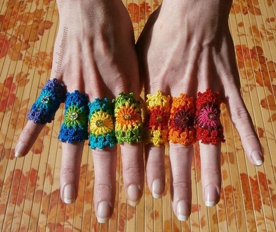 learn how to make beautiful crochet rings 6