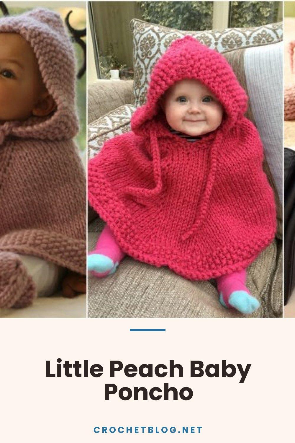 Little Peach Baby Poncho