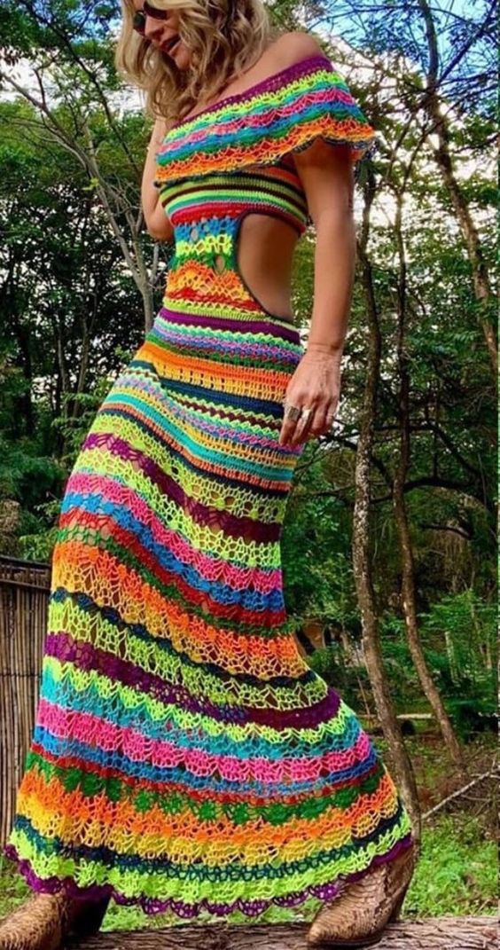 long crochet dress for summer 5