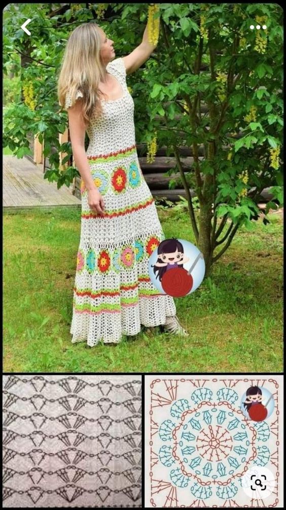 long crochet dress for summer 7