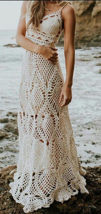 long crochet dress for summer 8
