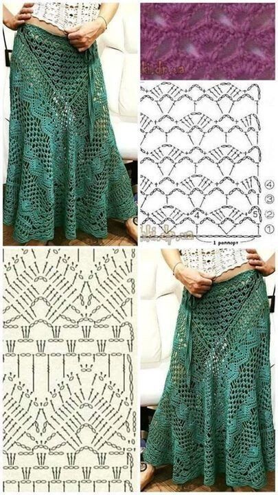 long crochet skirt 7