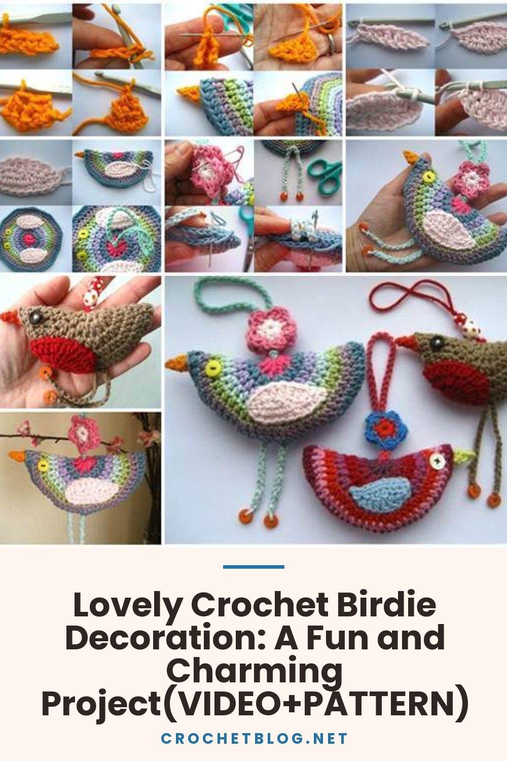 Lovely Crochet Birdie Decoration: A Fun and Charming Project(VIDEO+PATTERN)