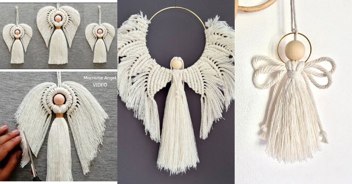 macrame angels tuto and ideas