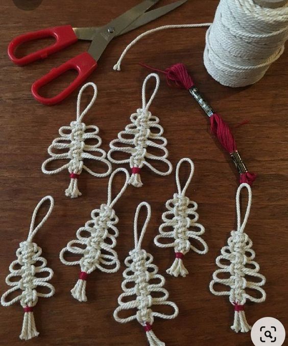 macrame christmas ornament ideas 11