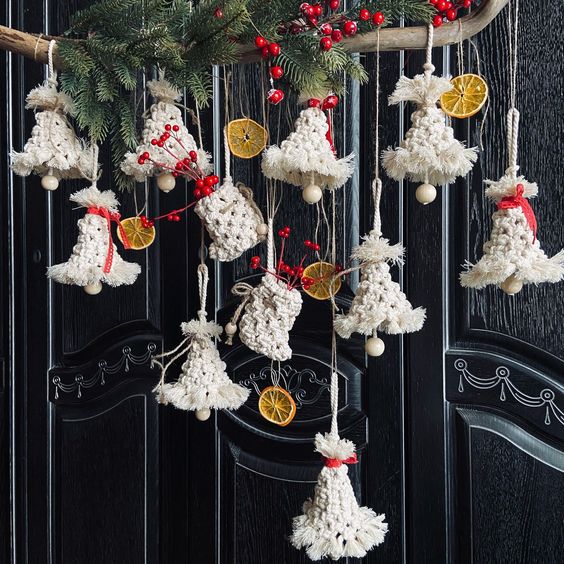 macrame christmas ornament ideas 2