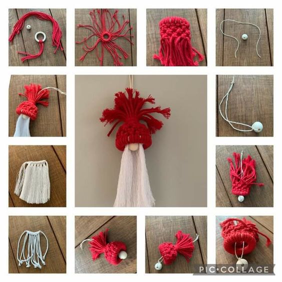 macrame christmas ornament ideas 3