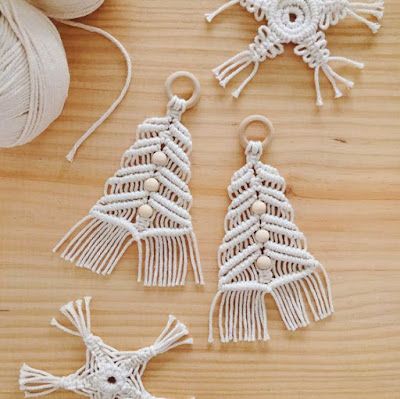 macrame christmas ornament ideas 4