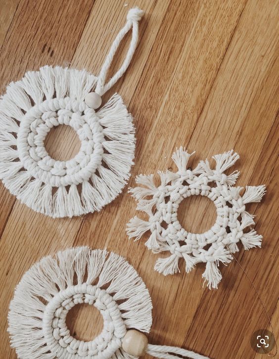 macrame christmas ornament ideas