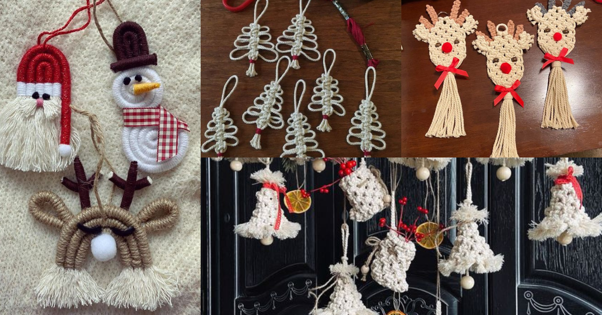 macrame christmas ornament ideas