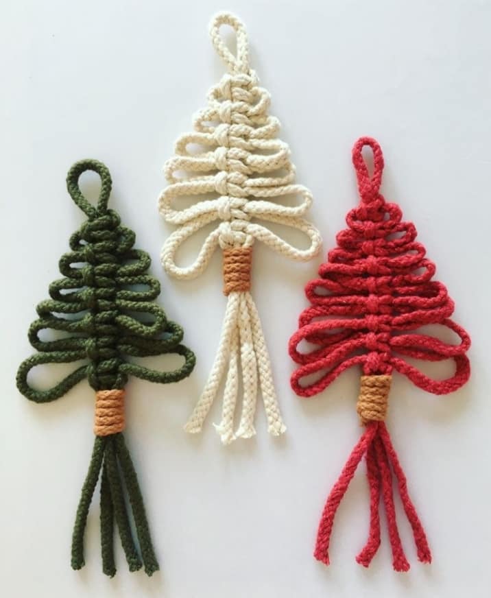 macrame christmas tree decorations 10