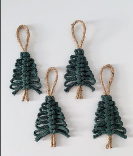 macrame christmas tree decorations 11