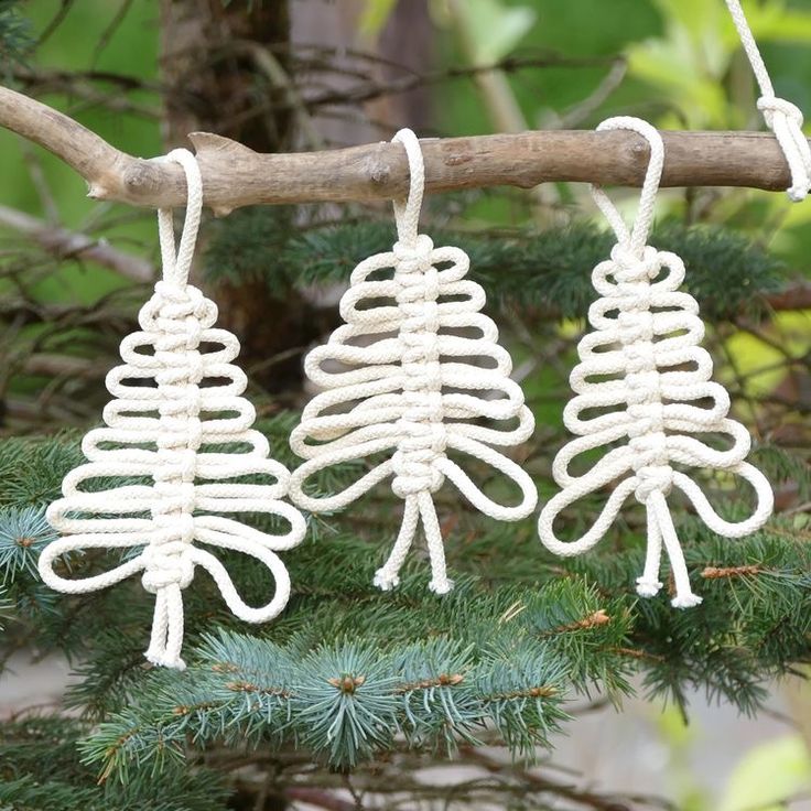 macrame christmas tree decorations 12