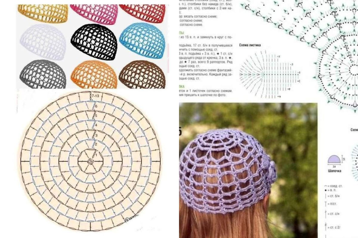 mesh beanie crochet tutorial 3