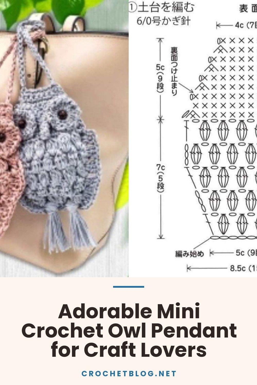 Adorable Mini Crochet Owl Pendant for Craft Lovers
