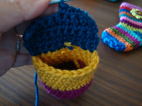 mini crochet socks for christmas 6