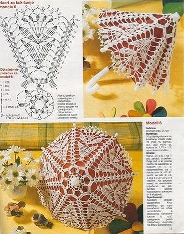 mini crochet umbrella ideas