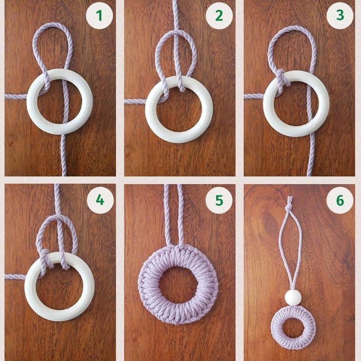 mini macrame christmas wreaths 10