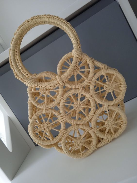 minimalist hollow out straw bag 6