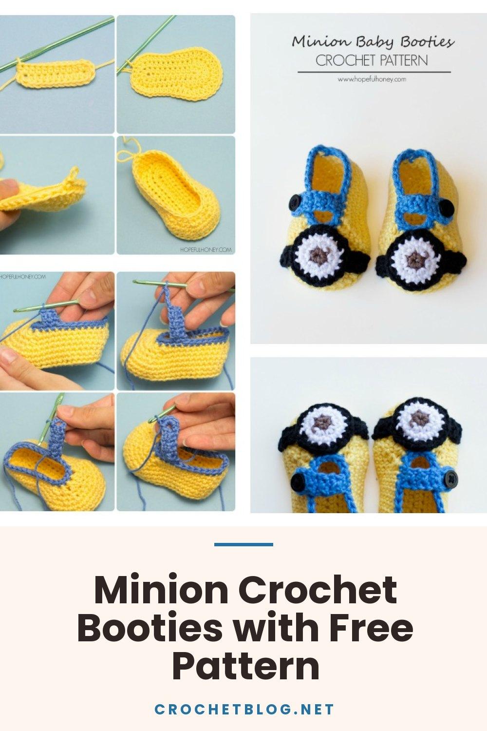 Minion Crochet Booties with Free Pattern