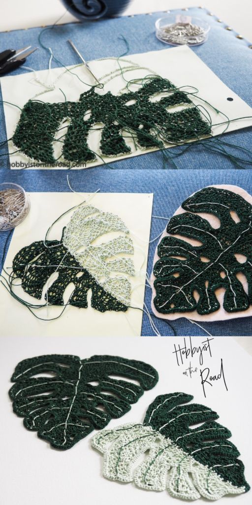 monstera leaf free crochet pattern and tutorial 6