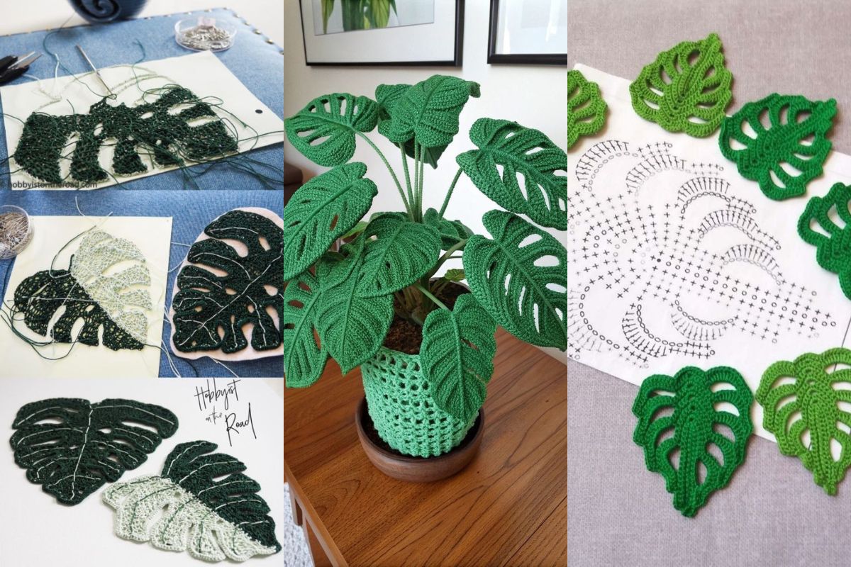 monstera plants free crochet patterns 10