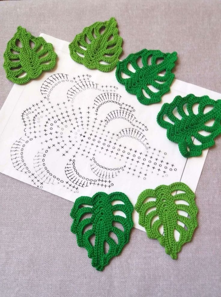 monstera plants free crochet patterns 2